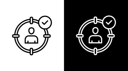 Target Audience  White Icon Set Design