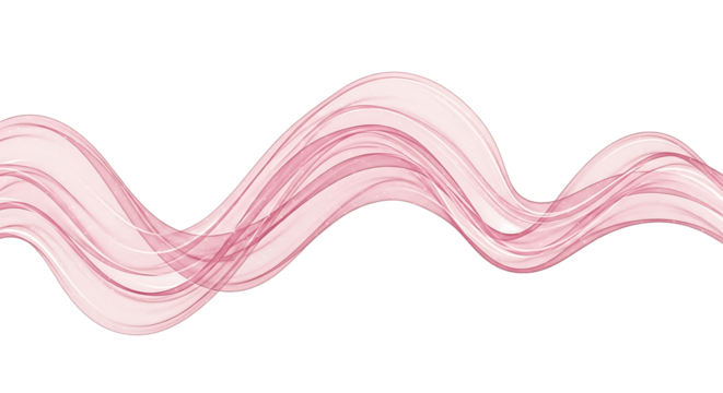 Abstract Pink Flowing Waves Background with Shimmering Particles