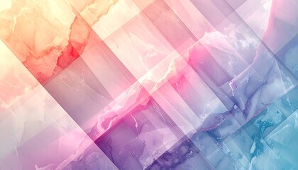 Abstract watercolor background with pastel colors and geometric shapes.