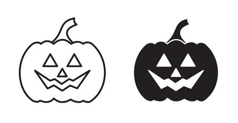 Pumpkin or Jack-o’-lantern icon