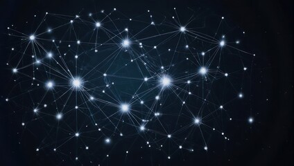 Abstract representation of interconnected nodes forming a digital network on a dark background