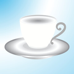 cup of coffee on white background