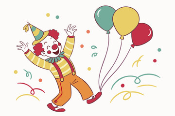 Fototapeta premium happy birthday clown