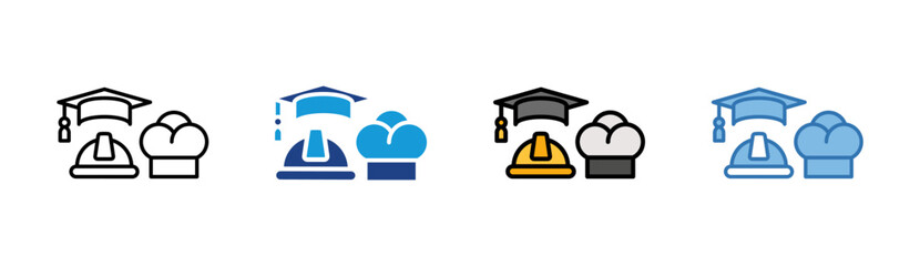 Career icon set multiple style collection