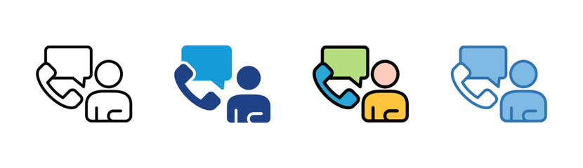 Call icon set multiple style collection