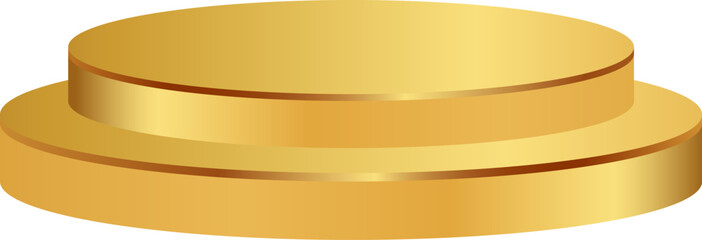 gold layered podium for luxury stage and product background