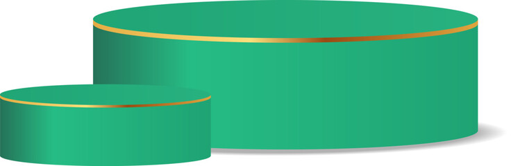 simple green podium with soft shadow for product or event background