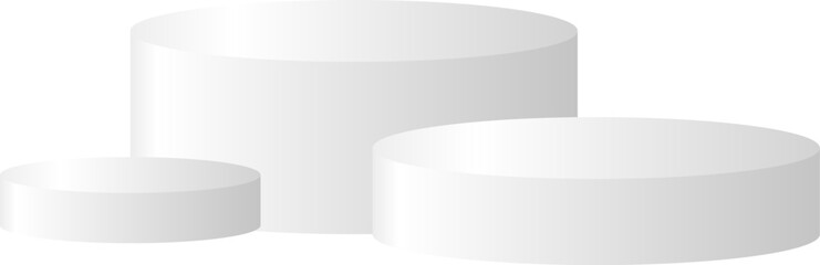  minimal white podium with clean shadow for modern product display