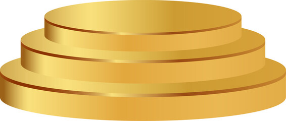 gold metallic podium for luxury stage and high-end product display