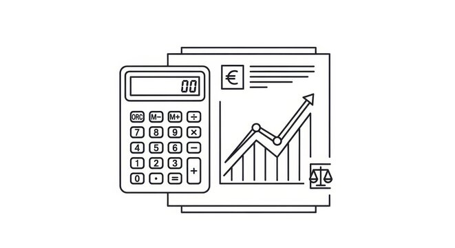 Financial Analysis and Business Growth Icon, a Symbol of Economy, Budgeting and Investment