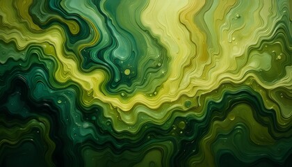 Abstract Emerald and Olive Green Background with Vibrant Color Blends