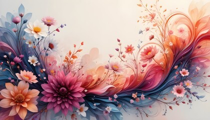 Stunning Abstract Floral Background in HD 8K for Stock Wallpaper