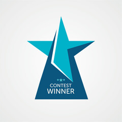 Obraz premium Vector Logo for the Contest Winner