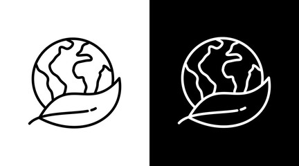 Ecological  White Icon Set Design