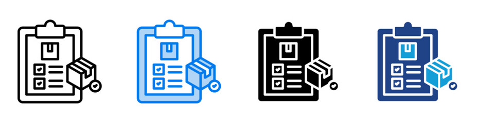 Deliverables icon set multiple style collection