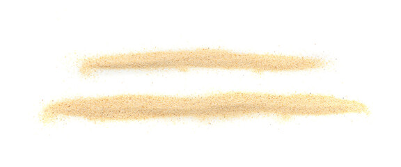 Garlic powder pile isolated, dried granulated chopped crushed garlic on white background