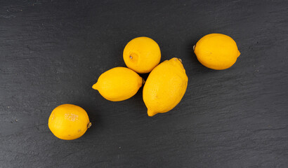 Old dried lemons. Fruits with darkened skins