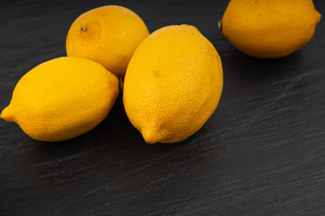 Old dried lemons. Fruits with darkened skins