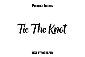  Tie The Knot  saying idioms vector illustration text