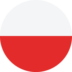 Circular polish flag emblem