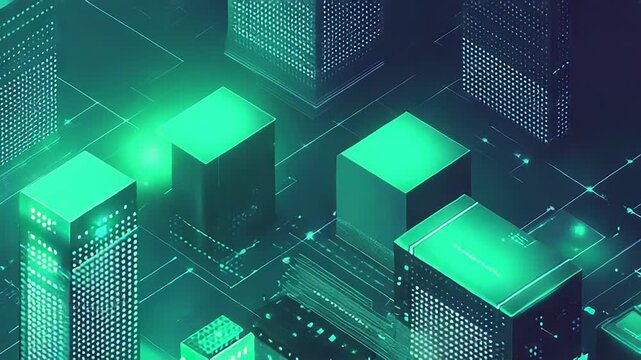 Smart city network connecting digital metaverse buildings