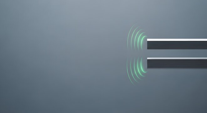 Green Light Waves Emanating from Modern Device, Data Transfer an