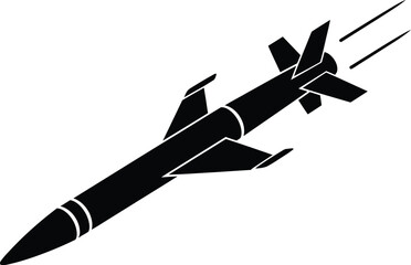 Missile projectile aerospace defense systems drone vector illustration