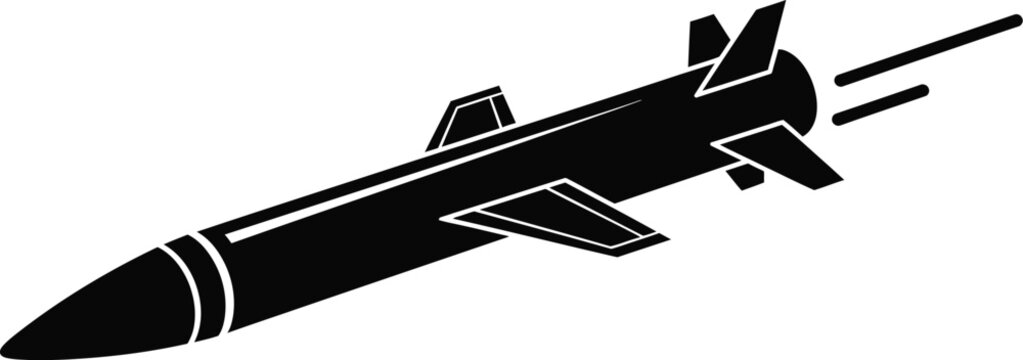 Missile projectile aerospace defense systems drone vector illustration
