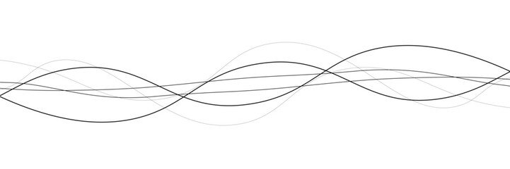 Abstract wave element for design. Digital frequency track equalizer. Stylized line art background. Vector illustration. Wave lines created using blend tool. Curved wavy line, smooth stripe in eps 10.