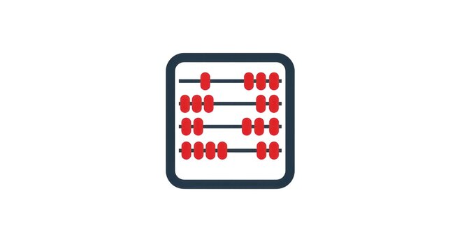 Colorful Abacus Illustration for Educational and Mathematical Concepts.