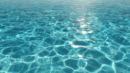 Obraz premium A serene view of shimmering turquoise water reflecting sunlight, showcasing the beauty and clarity of a calm body of water.