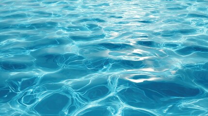 Obraz premium A serene view of shimmering blue water, showcasing rippling patterns and reflections, evoking tranquility and calmness.