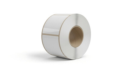 Roll of Blank White Labels on White Background stickers