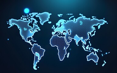 Global communication network concept. Leadership of business. Teamwork. Management strategy. High quality