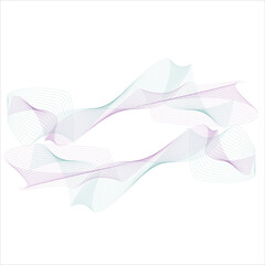 abstract pattern light blue curve line on white background