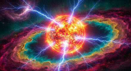 abstract background with glowing stars