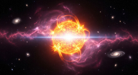 abstract background with glowing stars