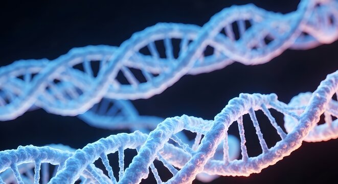 DNA Helix Concept. 3D Render.
