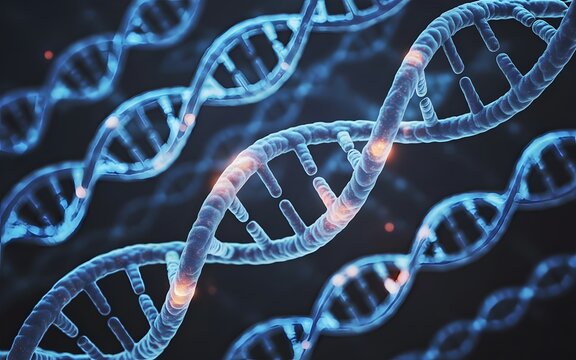 DNA Helix Concept. 3D Render.