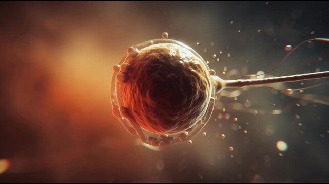 Microscopic Life: Fertilization Concept