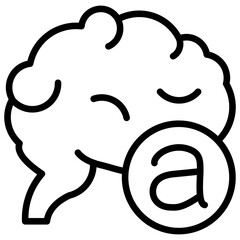 Brain Language Icon