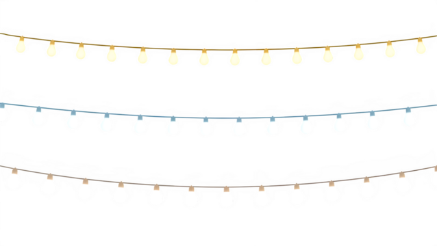 String lights festive decoration isolated on transparent background
