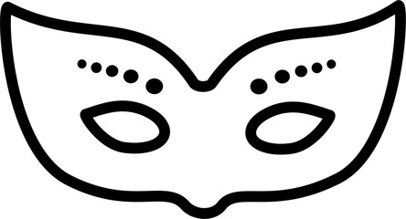 Party mask icon. Masquerade symbol. Vector graphics and not Artificial Intelligence, logo illustration. Replaceable vector design.
