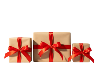 Celebrate special moments with these delightful gifts beautifully wrapped with vibrant red ribbons, ideal for holidays, birthdays, or any occasion where joy and thoughtfulness shine through