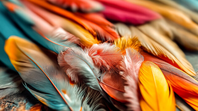 colorful feathers - Powered by Adobe