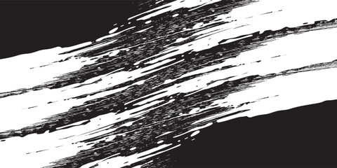 Abstract Grunge brushstroke on white background with visible splashes for watercolor.