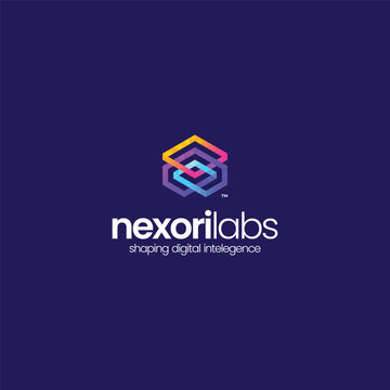 Gradient Modern Tech Icon Logo Design