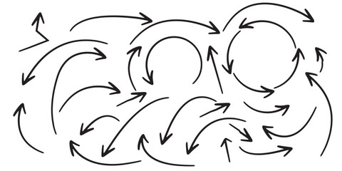 Circular Arrow Set Representing Flow and Continuous Process Concepts