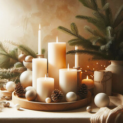 spa still life with candles