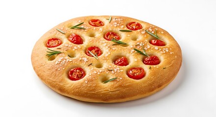 Focaccia bread with cherry tomatoes and rosemary